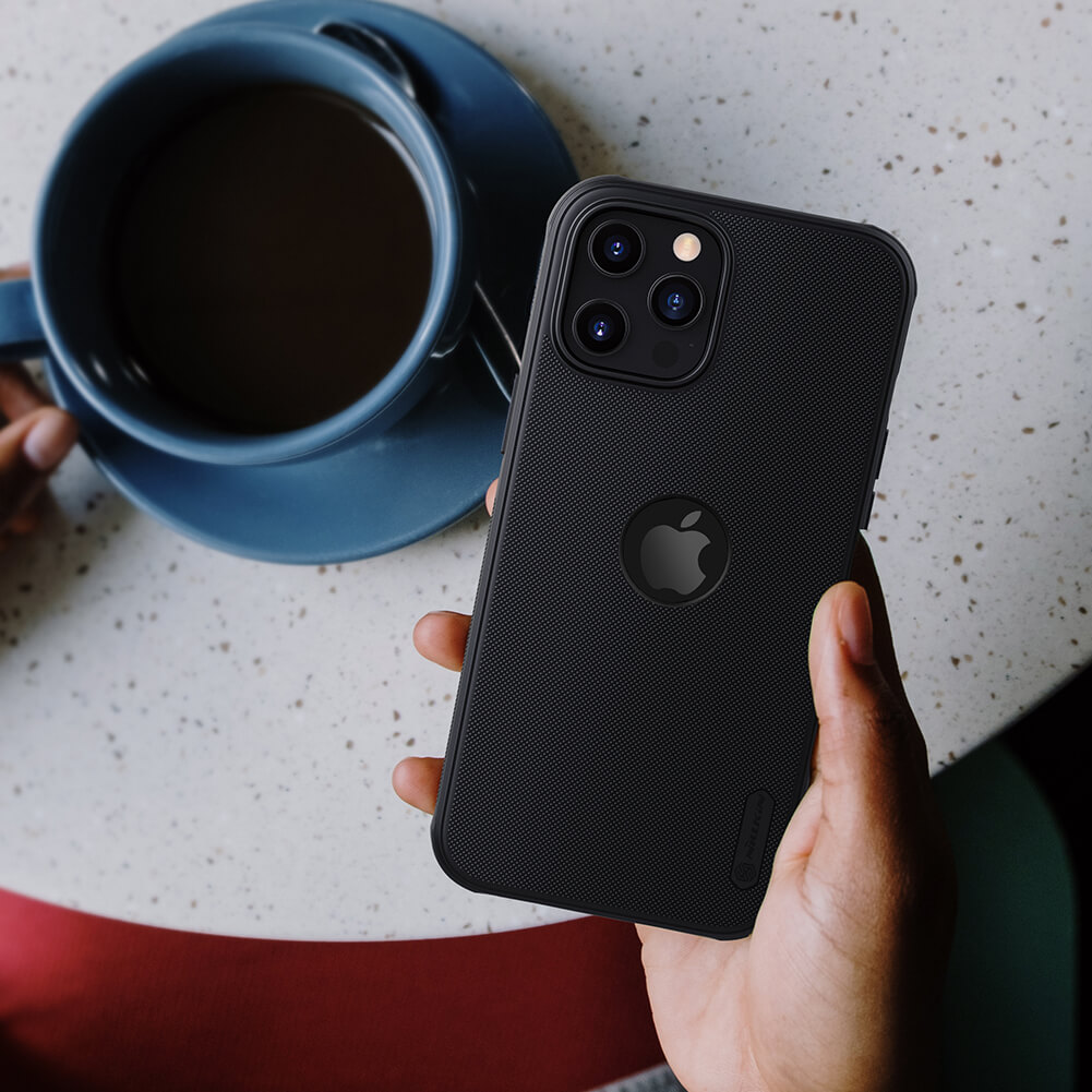 Picture of Nillkin (iPhone 12, iPhone 12 Pro 6.1) Super Frosted Shield Pro Matte Cover Case For Apple iPhone 12, iPhone 12 Pro 6.1 (With Logo Cutout) - Black