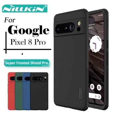 Picture of ( Google Pixel 8 Pro ) Nillkin Super Frosted Shield Pro Matte cover case for Google Pixel 8 Pro Smart Phone Back Cover Case - Black
