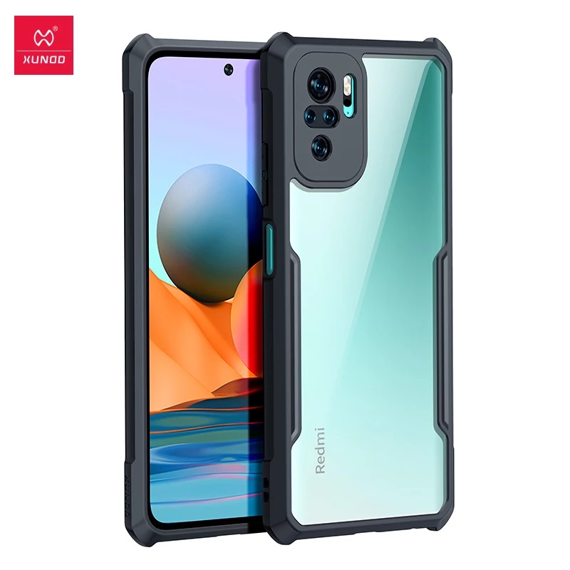 Picture of Xundd ( Redmi Note 10 / Note 10S ) Beetle Series For Xiaomi Redmi Note 10 / Xiaomi Redmi Note 10S Series Flat Leather Shockproof Bumper Case  - Black
