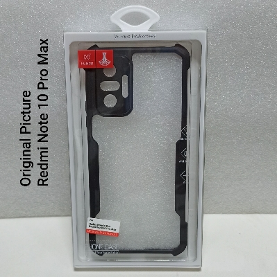 Picture of Xundd ( Redmi Note 10 Pro, Note 10 Pro Max ) Shockproof Bumper Case Phone Cover For Redmi Note 10 Pro, Note 10 Pro Max Black & Transparent Case