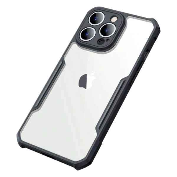Picture of Product details of Xundd [ iPhone 13 Pro ] Beetle Series For iPhone 13 Pro Flat Leather Shockproof Transparent Bumper Case Back Cover - Black &