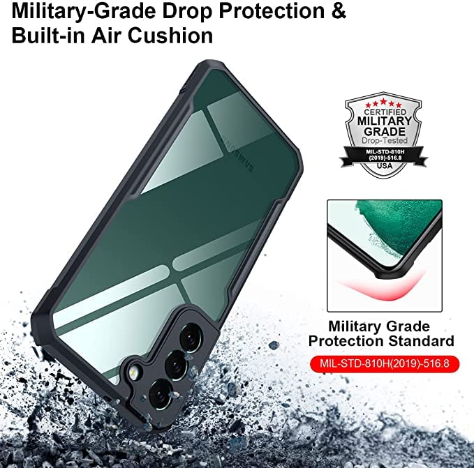 Picture of Xundd ( Galaxy S22+ ) Case For Samsung Galaxy S22 Plus Slim Clear Back with Shockproof Soft TPU Bumper Frame Cover Back Cover