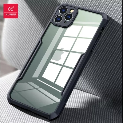 Picture of Xundd Protective Cover For iPhone 12 / 12 Pro Cases Shockproof Airbag Bumper Soft Back Transparent Shell Covers - Black & Transperent