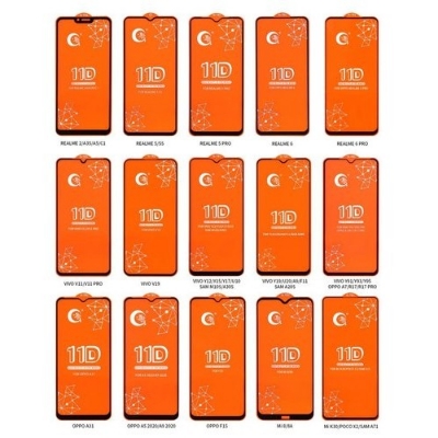 Picture of For Oneplus 9 ( 6.55" ) Full Glue 11D HD Tempered premium protection Glass For Oneplus 9 = 1 Pcs