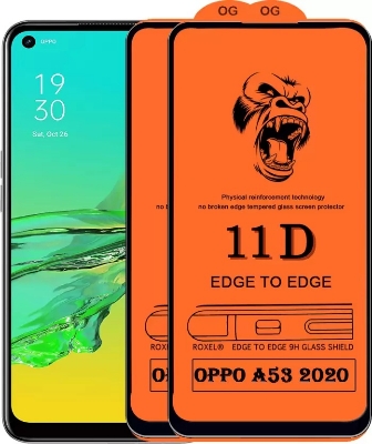Picture of Samsung Galaxy A71/ Galaxy A72/ Galaxy A73/ Galaxy M53 11D/21D Full Glue Tempered Glass Edge to Edge Protection Screen Protector ( 6.7") - Black