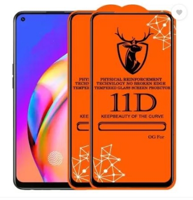 Picture of Samsung Galaxy A71/ Galaxy A72/ Galaxy A73/ Galaxy M53 11D/21D Full Glue Tempered Glass Edge to Edge Protection Screen Protector ( 6.7") - Black