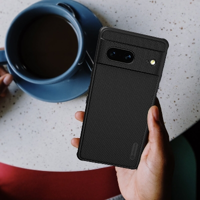 Picture of Nillkin ( Google Pixel 7 )  Hard PC + TPU Case for Google Pixel 7 Phone Cases Luxury Frosted PC + TPU Hard Protection Back Cover With Phone Stand - Black