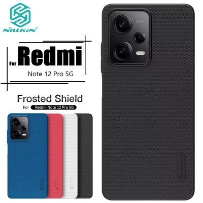 Picture of Xiaomi Redmi note 12 pro 5g, xiaomi poco x5 pro এর জন্য nillkin (redmi note 12 pro 5g, xiaomi poco x5 pro) সুপার ফ্রস্টেড শিল্ড ম্যাট কভার কেস-কালো (Back Case Cover For Smartphone)