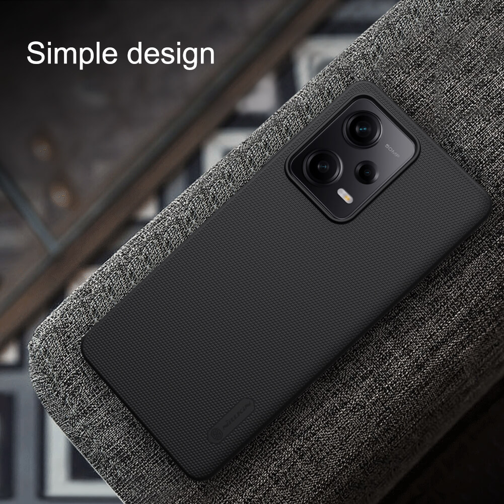Picture of Xiaomi Redmi note 12 pro 5g, xiaomi poco x5 pro এর জন্য nillkin (redmi note 12 pro 5g, xiaomi poco x5 pro) সুপার ফ্রস্টেড শিল্ড ম্যাট কভার কেস-কালো (Back Case Cover For Smartphone)