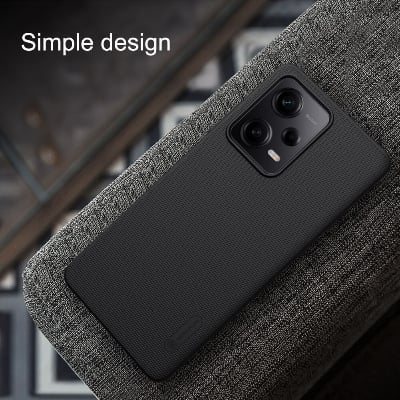 Picture of Xiaomi Redmi note 12 pro 5g, xiaomi poco x5 pro এর জন্য nillkin (redmi note 12 pro 5g, xiaomi poco x5 pro) সুপার ফ্রস্টেড শিল্ড ম্যাট কভার কেস-কালো (Back Case Cover For Smartphone)