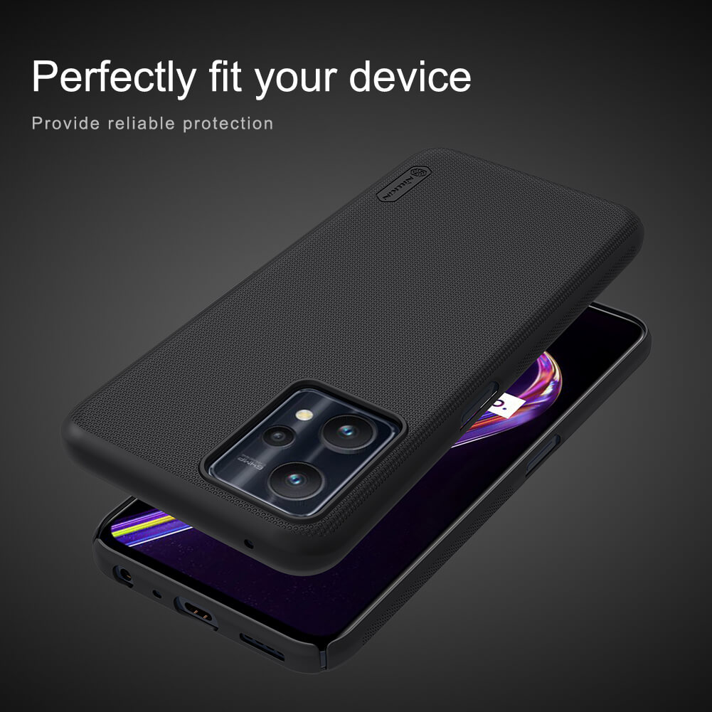 Picture of Realme 9 pro 5g, realme q5 5g,  এর জন্য সুপার ফ্রস্টেড শিল্ড ম্যাট কভার কেস, realme q5 5g, -কালো (Back Case Cover For Smartphone)