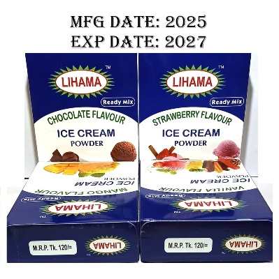 Picture of Lihama Redy Mix Combo ( 4 Ps ) Organics Ice Cream Powder Chocolate + Vanilla + Strawberry + Mango = 100gn