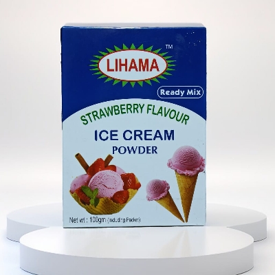 Picture of Lihama Ready Mix Ice Cream Powder Strawberry ( Organic Ice Cream Powder ) - 100g