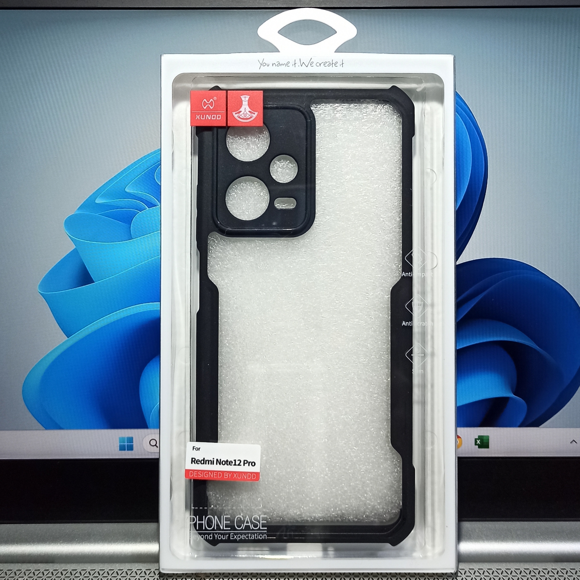 Picture of Xundd [ Redmi Note 12 Pro 5G ] Beatle Clear Hybrid Shock Proof Armor Case for Xiaomi Redmi Note 12 Pro - Black