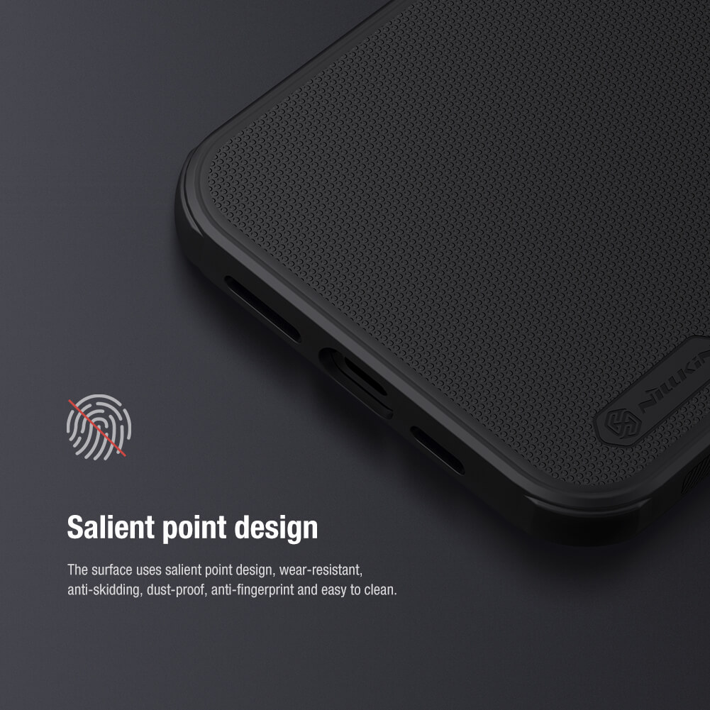 Picture of Nillkin ( iPhone 13 Pro } Super Frosted Shield Pro Matte cover case for Apple iPhone 13 Pro (without LOGO cut) - Black