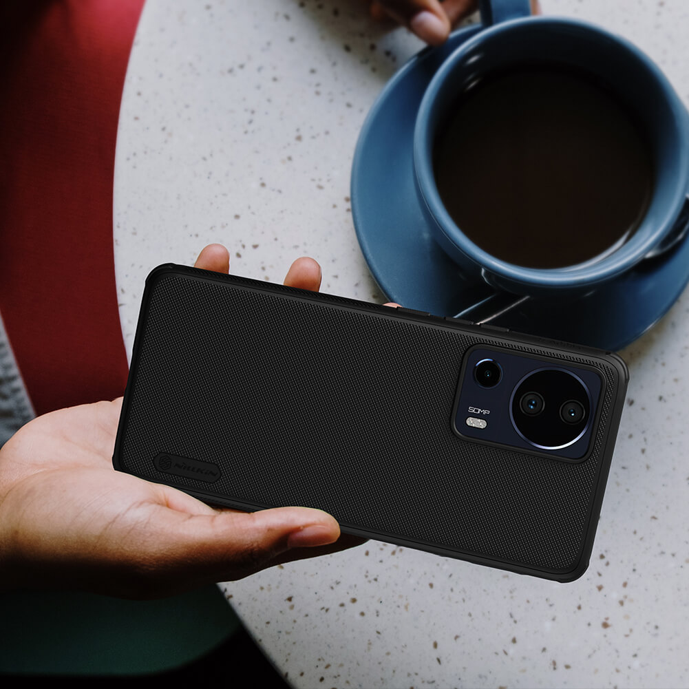 Picture of Nillkin { Mi 13 Lite } Xiaomi 13 Lite Case Nillkin Frosted Shield Thin Hard PC 360 Full Protect Shockproof Back Cover for Xiaomi Mi13 Lite - Black