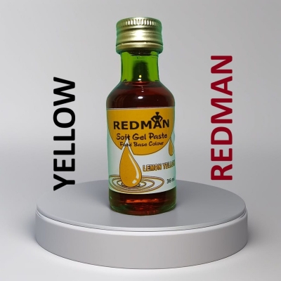 Picture of REDMAN ( LEMON YELLOW ) Soft Gel Paste Base Food Color LEMON YELLOW - 36ml