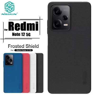 Picture of Nillkin ( Redmi Note 12 5G, Super Frosted Shield Matte cover case for Xiaomi Redmi Note 12 5G (China, Global), Xiaomi Poco X5 Smartphone Back Case - Black
