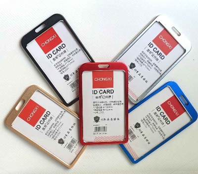 Picture of ID Card Holder ( 5 Pcs ) Aluminum ID Card Holder / Card Holder For Student's and Official - Golden, Blue, Silver, Black - অনুগ্রহ করে কালার সিলেক্ট করে অর্ডার করুন- ID Card Holder