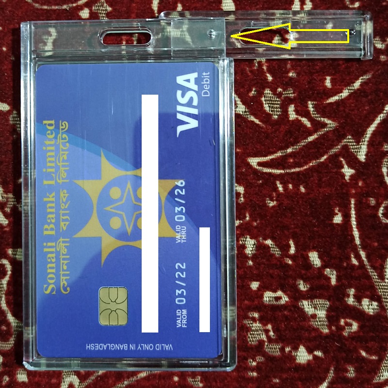 Picture of ( 5 Pieces ) Hard Plastic Card Holder For Credit / Debit / ID Card - 5 Pieces