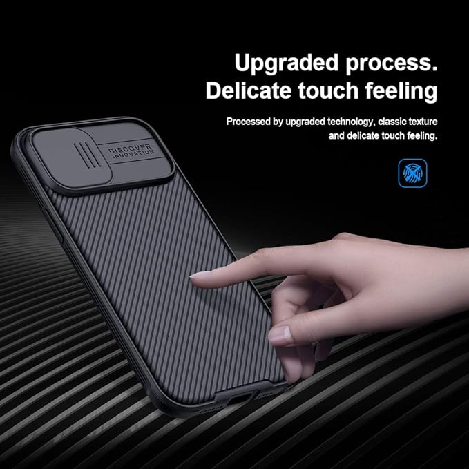 Picture of for Apple iPhone 12 pro max Case, Nillkin camshield pro case with carmera Protection Slide Lens Protective Cover shockfroof case for iPhone 12 pro max iPhone 12 pro max [ Black ]