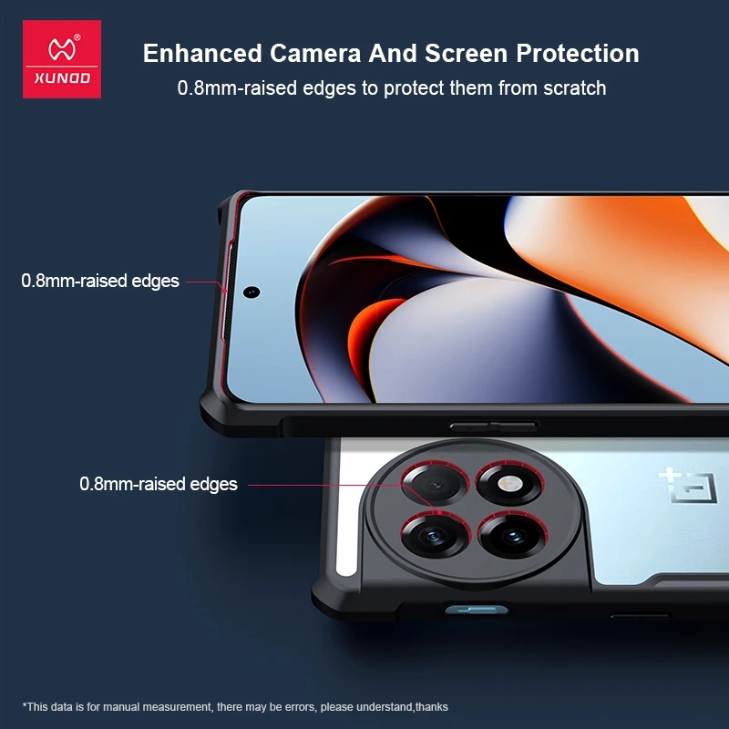 Picture of Xundd ( 1+ 11R ) Airbag Anti-drop Case For Oneplus 11R Full  Camera Protection TPU+Acrylic Back Transparent Phone Cover For Oneplus 11R