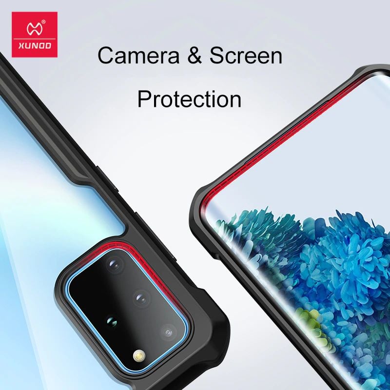 Picture of Samsung Galaxy A51 Xundd Protective Phone Cases Shockproof Airbag Bumper Soft Back Transparent Shell Covers - Black