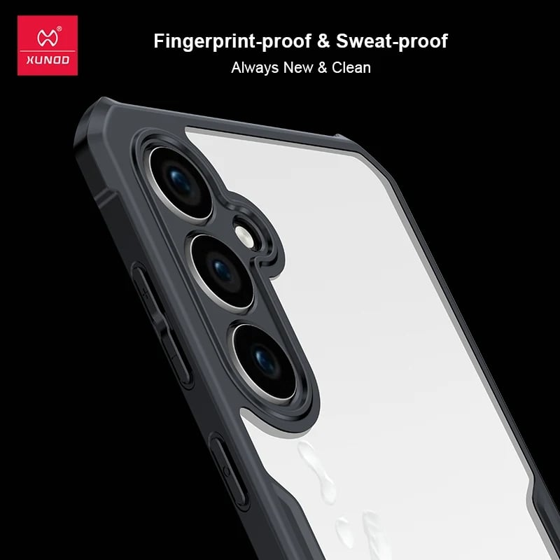 Picture of Xundd { Galaxy S23 FE } Protective Cover For Samsung Galaxy S23 FE Cases Shockproof Airbag Bumper Soft Back Transparent Shell Covers - Black