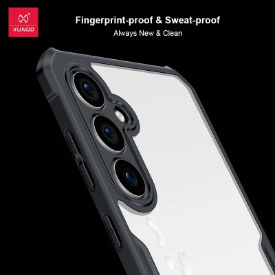 Picture of Xundd { Galaxy S23 FE } Protective Cover For Samsung Galaxy S23 FE Cases Shockproof Airbag Bumper Soft Back Transparent Shell Covers - Black