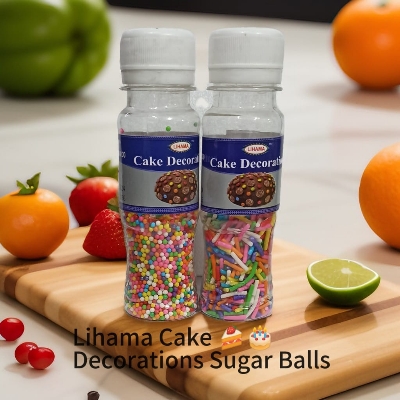Picture of Lihama Multi Colour Sugar Balls Combo { 2 Pcs } Pearls / Sprinkle / Cake Decoration / Sugar Ball - 30gm x 2 Pcs