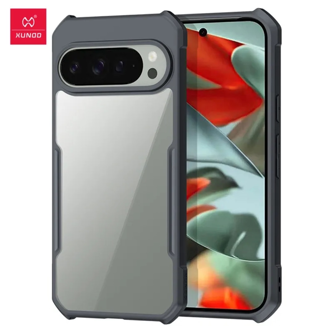 Picture of Xundd ( Google Pixel 9 Pro XL ) Google Pixel 9 Pro XL Case Airbag Shockproof Shell PC+TPU Camera Full Protection Back Transparent Phone Cover Black