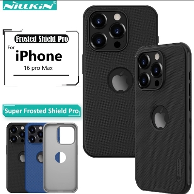 Picture of Nillkin ( iPhone 16 Pro Max 6.9" ) Super Frosted Shield Pro Matte cover case for Apple iPhone 16 Pro Max 6.9" (with LOGO cut) - Black