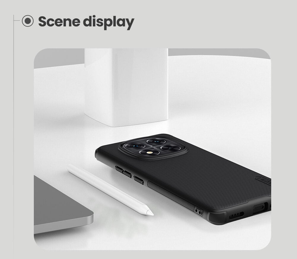 Picture of Nillkin ( Redmi Note 14 Pro / Poco X7 5G ) Super Frosted Shield Pro Matte cover case for Xiaomi Redmi Note 14 Pro /  Poco X7 5G Smart Phone Back Cover Case - Black