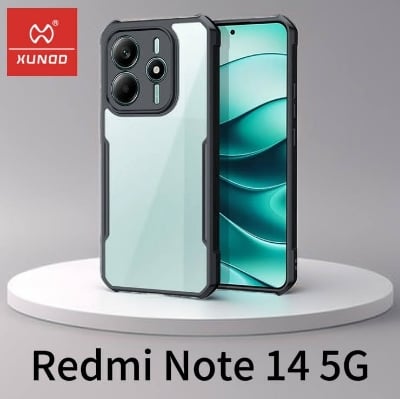 Picture of ( Redmi Note 14 5G ) Brand Cover " Xundd " Case For Xiaomi Redmi Note 14 5G Airbag Shockproof Shell Camera Protection Back Transparent Coverr  - Black