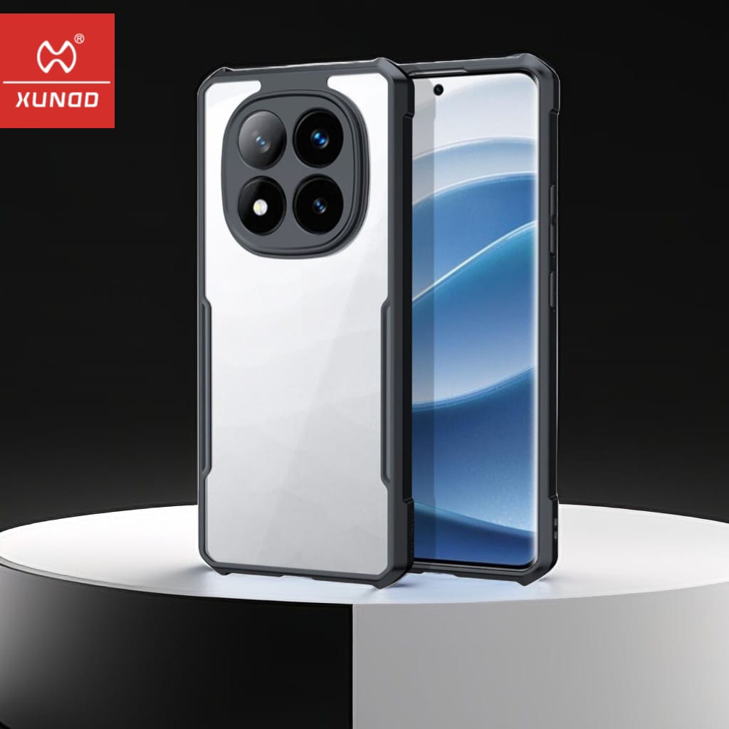 Picture of { Redmi Note 14 Pro 5G (INT) } Brand Cover " Xundd " Case For Xiaomi Redmi Note 14 Pro 5G (INT) Airbag Shockproof Shell Camera Protection Back Transparent Coverr  - Black