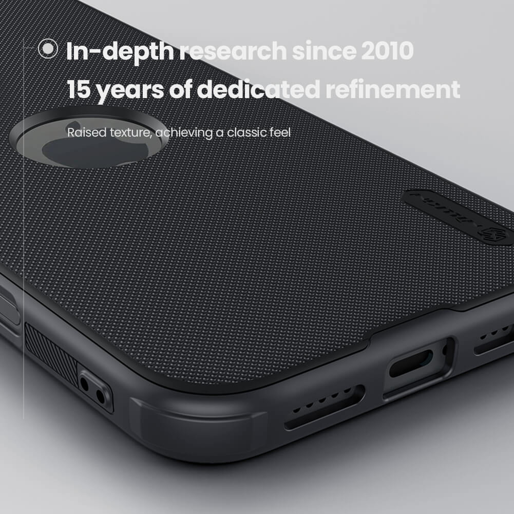 Picture of Nillkin ( iPhone 16 ) Super Frosted Shield Pro Matte cover case for Apple iPhone 16 6.1" (with LOGO cut) - Black