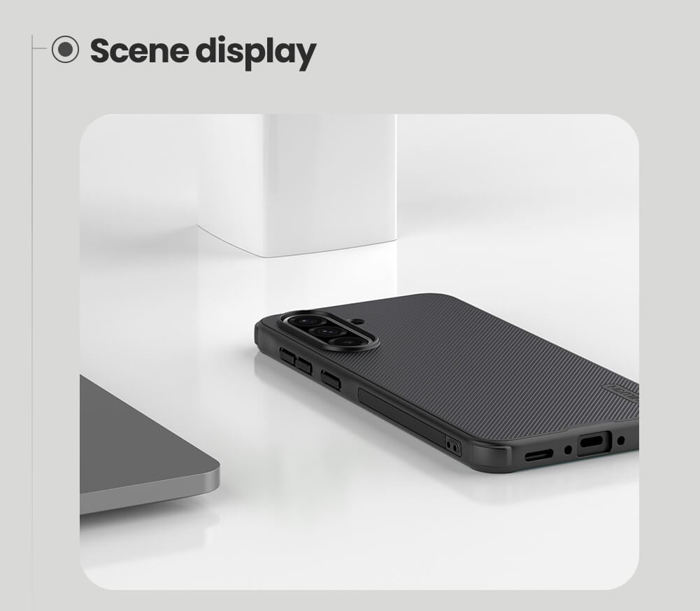 Picture of ( Galaxy A56 5G ) Nillkin for Samsung Galaxy A56 5G Case Super Frosted Shield Ultra-Thin Soft Edge Protection Back Cover for Samsung A56 5G Case - Black