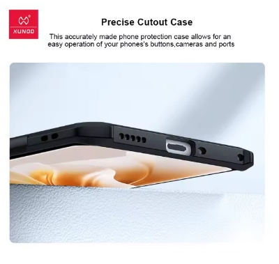 Picture of Xundd Oppo Reno 11 5G ( INT ) Transparent Phone Cover, Shockproof Bumper Protective Cases for Oppo Reno 11 5G ( INT ) Back Case - Black