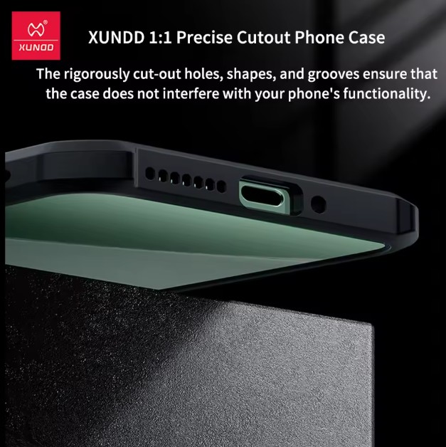 Picture of Xundd For ( Mi 15 Pro ) Mi 15 Pro Case Airbag Shockproof Shell Lens Full Protection Back Stripe Transparent Cover For Xiaomi 15 Pro Back Case - Black