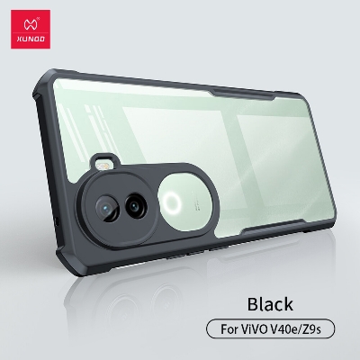 Picture of Xundd Phone Case For VIVO V29 Pro  Case, PC & TPU Airabg Shockproof Anti-Drop Shell, Back Transparent Protective Case - Black