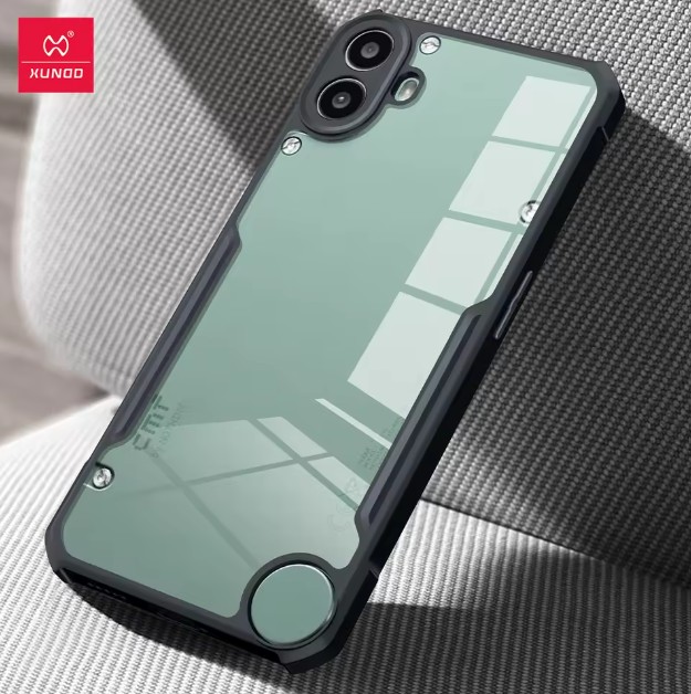 Picture of Xundd For Nothing CMF Phone 1 Case, Airbag Shockproof Bumper Shell Camera Protection TPU&Acrylic PC Ultra Transparent Back Cover - Black