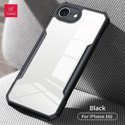 Picture of Apple iPhone 16e (iPhone SE 2025, iPhone SE 4) XUNDD Dropproof TPU + Acrylic Clear Back Phone Cover Case - Black