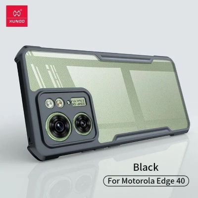 Picture of Xundd ( Motorola Edge 40 ) Beatle Clear Hybrid Shock Proof Armor Case for Motorola Edge 40  Smartphone Xundd Back Case - Black
