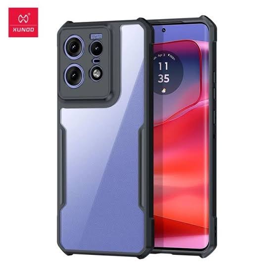 Picture of Xundd ( Motorola Edge 50 Pro ) Beatle Clear Hybrid Shock Proof Armor Case for Motorola Edge 50 Pro Smartphone Xundd Back Case - Black