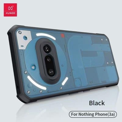 Picture of Xundd ( Nothing Phone 3a ) Beatle Clear Hybrid Shock Proof Armor Case for Nothing Phone 3a Smartphone Xundd Back Case - Black