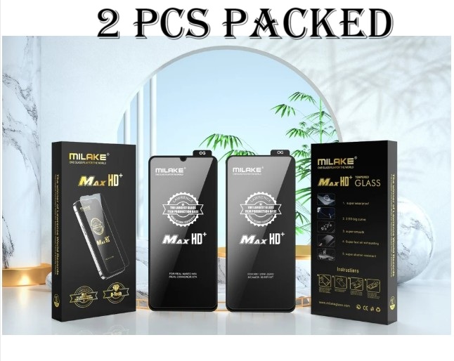 Picture of 2 PCS PACKED For OnePlus 10R, OnePlus 10T Premium Quality Max HD+ Full Covered Tempered Glass Screen Protector - Front Glass