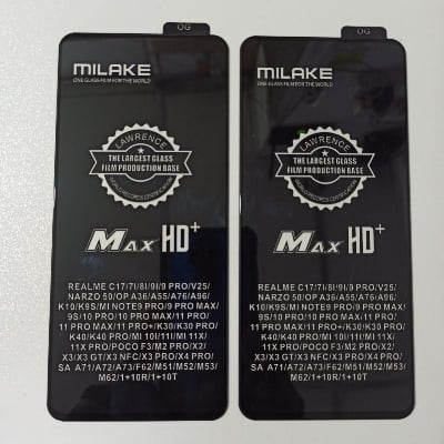 Picture of 2 PCS PACKED For Oppo A36, Oppo A55, Oppo A76 Premium Quality Max HD+ Full Covered Tempered Glass Screen Protector - Front Glass