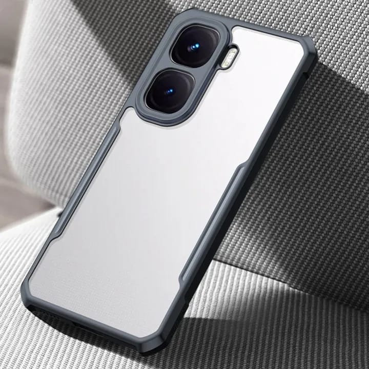 Picture of Xundd For vivo iQOO Neo 10 / vivo iQOO Neo 10 Pro  Case Shockproof Shell,Lens Protection,TPU & Acrylic Back Transparent & Black