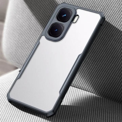 Picture of Xundd For vivo iQOO Neo 10 / vivo iQOO Neo 10 Pro  Case Shockproof Shell,Lens Protection,TPU & Acrylic Back Transparent & Black