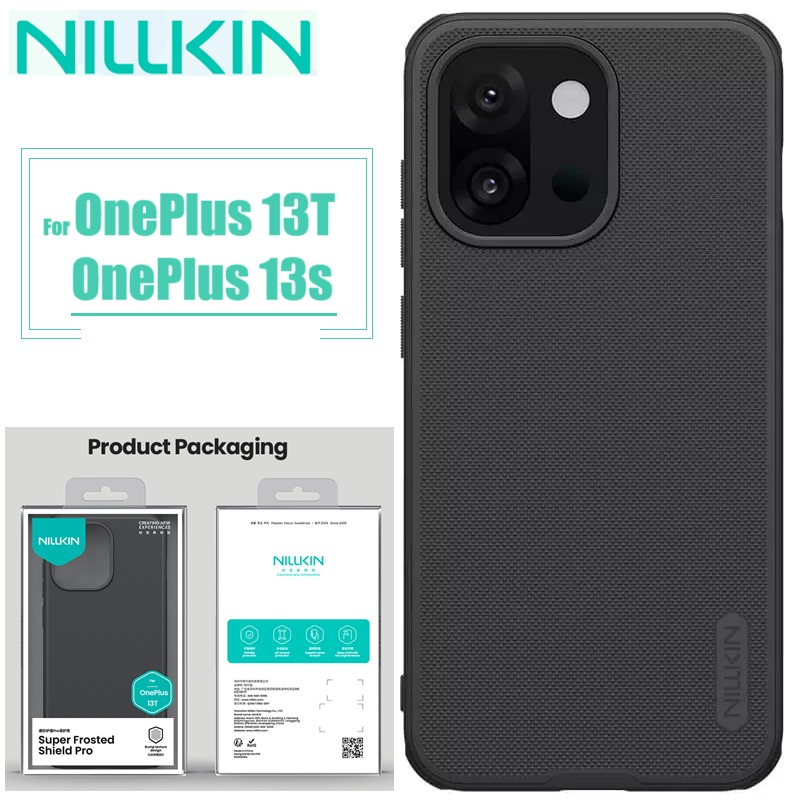 Picture of Nillkin {( OnePlus 13T )} Super Frosted Shield Pro Matte cover case for Oneplus 13T, Oneplus 13s Smartphone Back Cover Case - Black